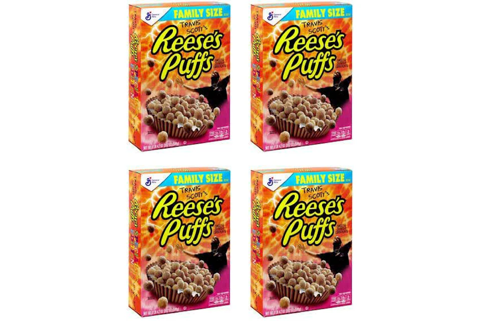 Travis Scott x Reese's Puffs Cereal Family Size 4x Lot (Not Fit For Human Consumption)