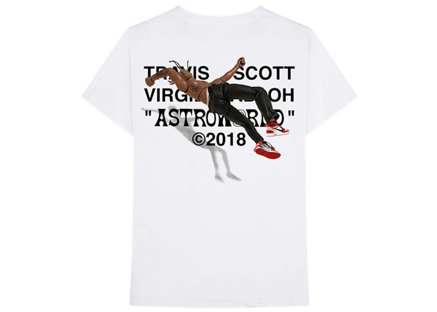Travis Scott x Virgil Abloh By A Thread (Off-White AJ1 Version) Tee White Men's - SS18 - US