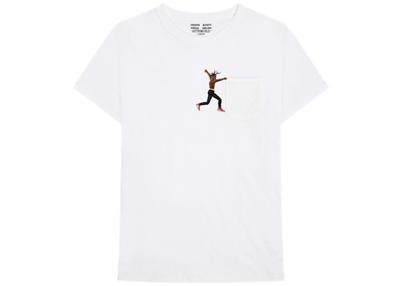 Travis Scott x Virgil Abloh By A Thread Off White AJ1 Version Tee White Men s SS18 US
