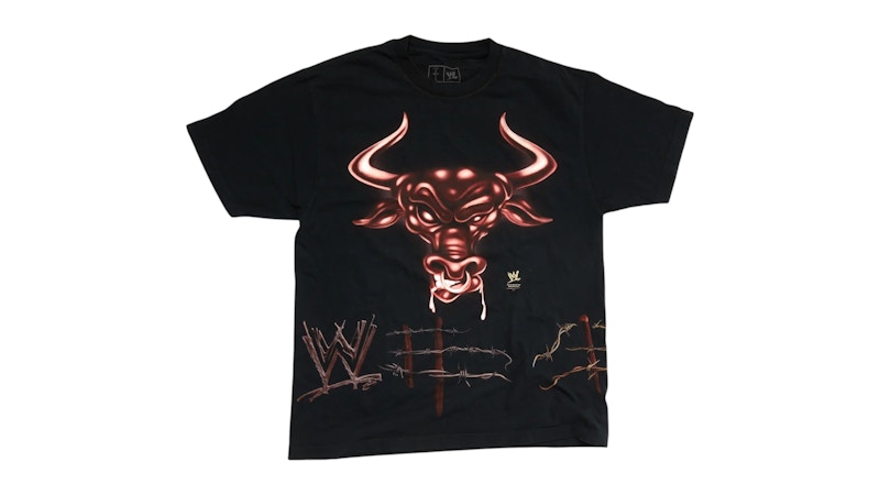 国内発送■CACTUS JACK■×WWE KNOW YOUR ROLE TEE Travis Scott x WWE Know Your Role The Rock Tee Black Men's