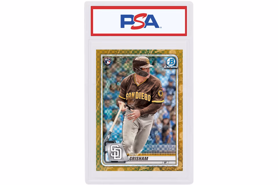 Trent Grisham 2020 Bowman Chrome X Rookie Gold X-Fractor /3 #64