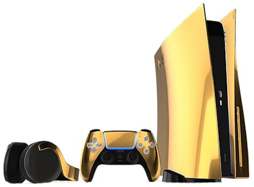 Truly Exquisite PlayStation 5 PS5 Blu-ray Edition Limited Edition 24K Gold Carbon Fibre - US