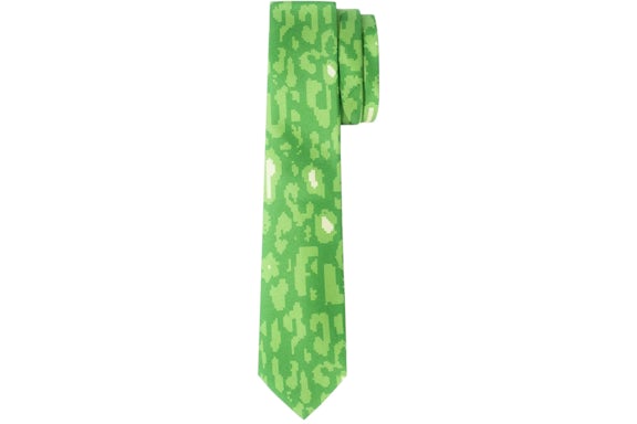 Tyler, The Creator Fleur Camo Wide Silk Tie Green