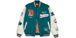 Tyler, der Schöpfer Golf Wang x NFL Dolphins Letterman Jacke Blaugrün