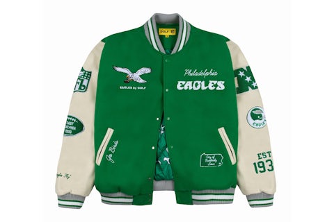 Tyler, The Creator Golf Wang x NFL Eagles Letterman Jacket Green