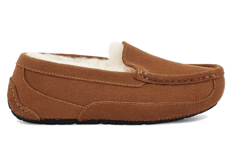 Pre-owned Ugg Ascot Slipper (kids) Sneakers In Chestnut Suede