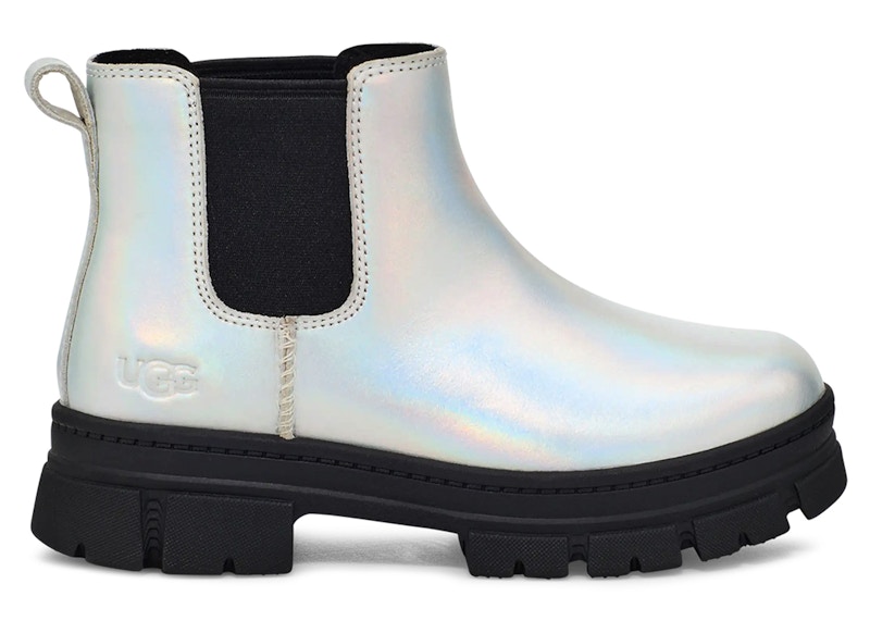 Pre-owned Ugg Ashton Chelsea Shine Boot (kids) Sneakers In Silver
