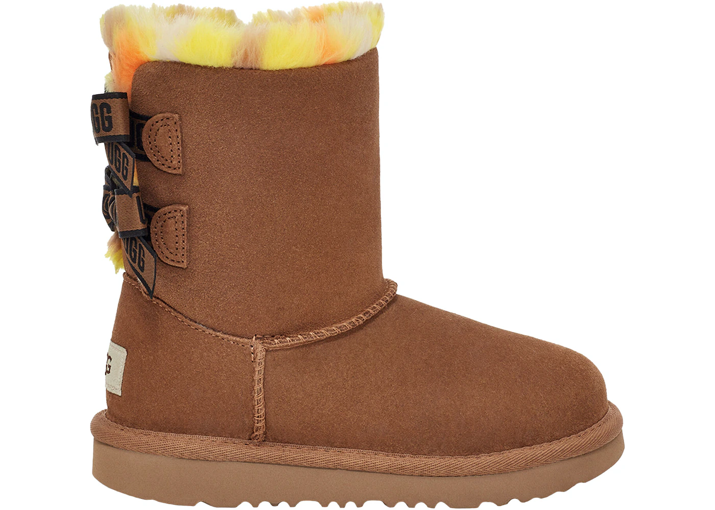 UGG Bailey Bow Plaid Punk Boot Chesnut (Toddler) Toddler - 1134930T-CHE ...