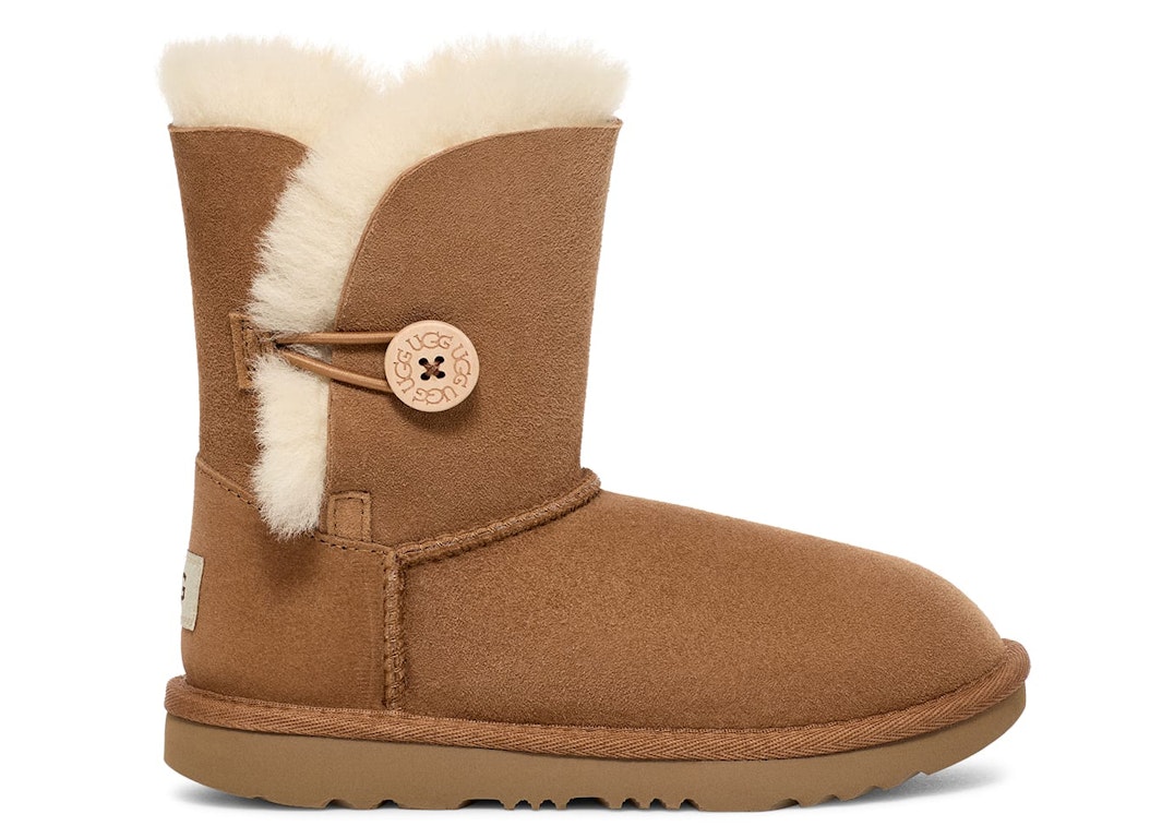 Pre-owned Ugg Bailey Button Ii Chestnut (kids)