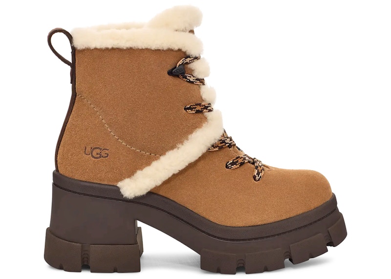Pre-owned Ugg Brooklyn Hiker Boot (women's) Sneakers In Chestnut In Brown
