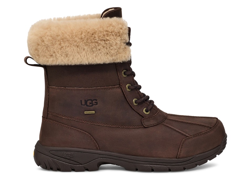 Pre-owned Ugg Men's  Butte Distressed Boot Sneakers In Burnt Cedar