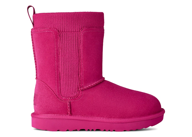 UGG ピンクパフ クラシック II UGG Classic II Stretch Cuff Boot Dark Peony (Kids) - 1171238K-DNY - US