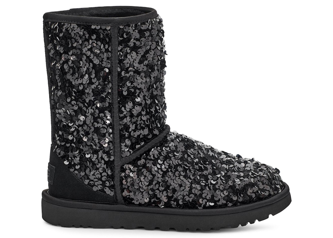 Pre-owned Ugg Classic Short Chunky Sequin Boot Black (women's)