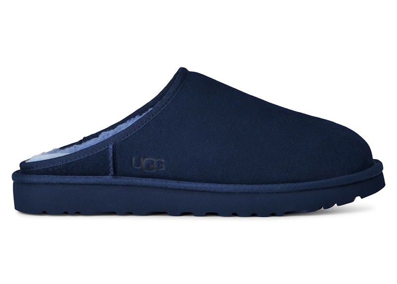 Pre-owned Ugg Men's Classic Slipon Slipper Sneakers In Deep Ocean In Blue