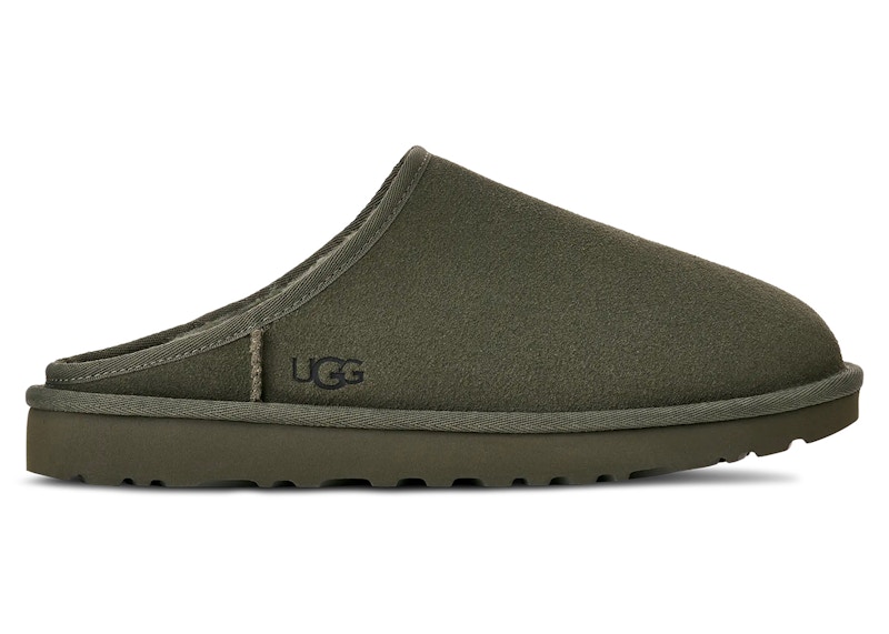 Pre-owned Ugg Men's Classic Slipon Slipper Sneakers In Woodland Green