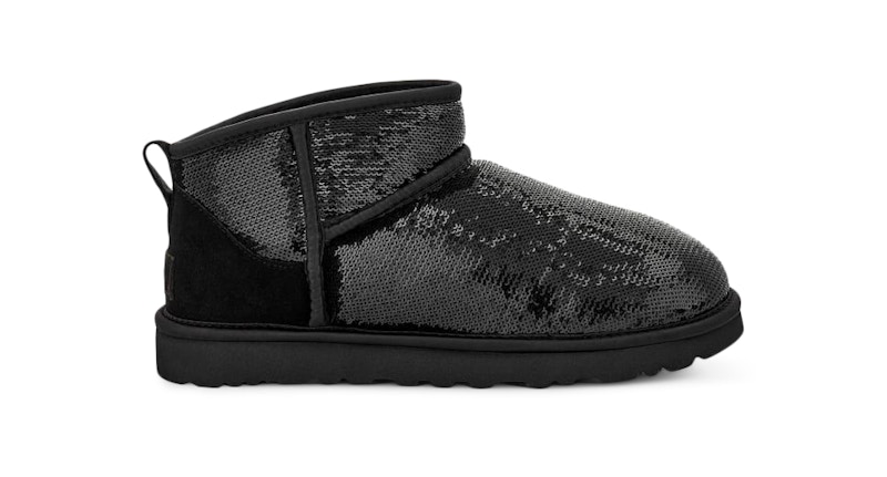 UGG Classic Ultra Mini Boot Mirror Ball Black (Women's