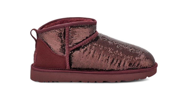 Womens burgundy ugg clearance boots