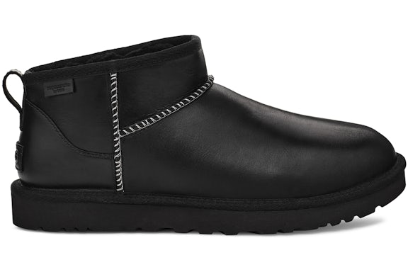 Bota UGG Classic Ultra Mini LTHR Regen Negro