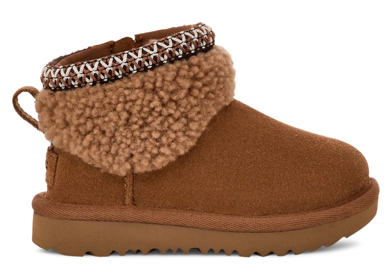 UGG Classic Ultra Mini Maxi Curly Boot Chestnut (Toddler