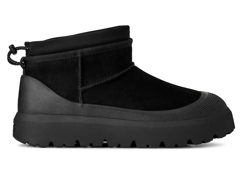 Pre-owned Ugg Men's Classic Ultra Mini Weather Hybrid Boot Sneakers In Black