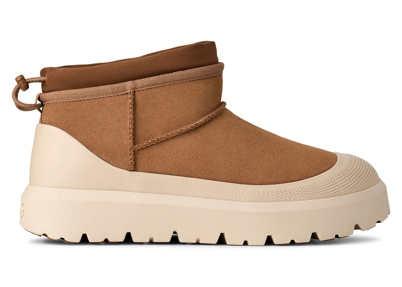 Pre-owned Ugg Men's Classic Ultra Mini Weather Hybrid Boot Sneakers In Chestnut/whitecap In Multi