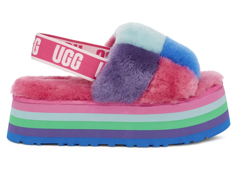 UGG Disco Checker Slide Pride Rainbow Blue (Women's) - 1113490