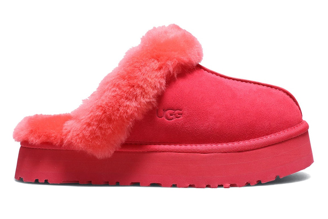 Pre-owned Ugg Disquette Slipper Hibiscus Pink