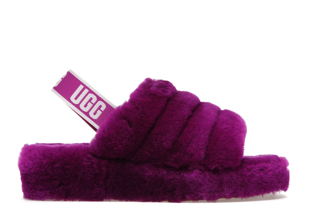 Pre-owned Ugg Fluff Yeah Slide Berrylicious (women's) In Berrylicious Purple