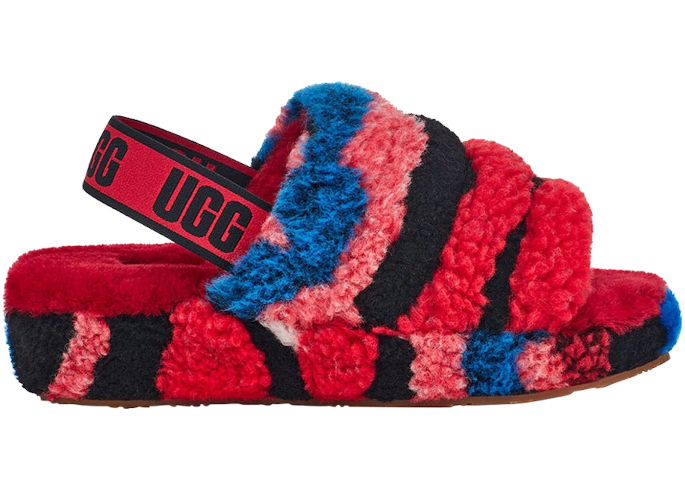 UGG Fluff Yeah Slide Cali Collage Red (Women's)