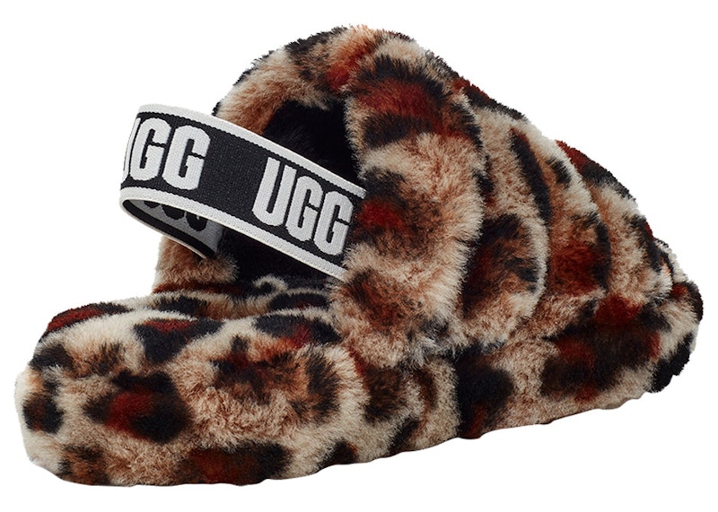 UGG Fluff Yeah Slide Leopard Amphora (Kids) Kids' - 1110673K-AMP - US