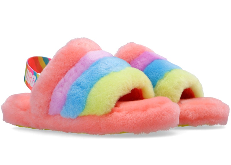 Multi colored ugg slides sale