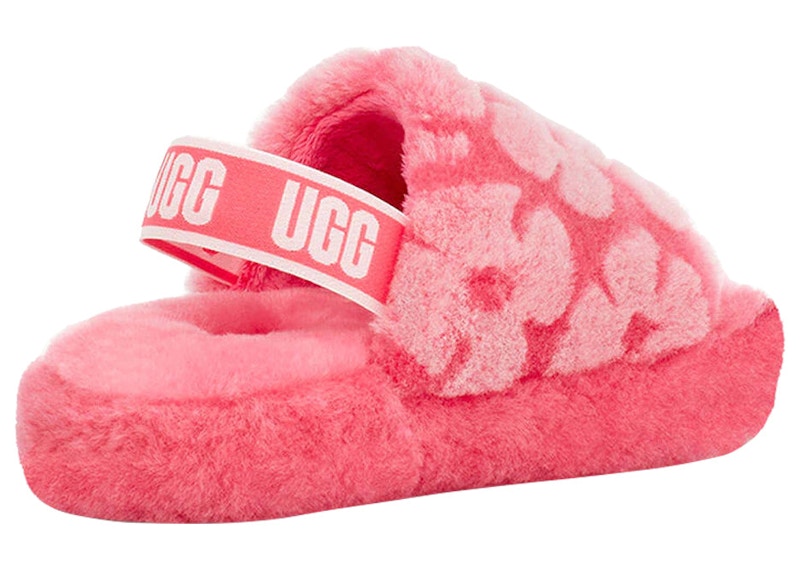 UGG Fluff Yeah Slide Poppy Strawberry Sorbet Kids Kids