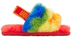 UGG Fluff Yeah Slide Rainbow Stripes (Toddler)