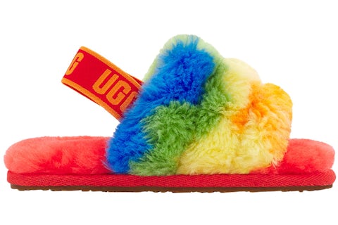 Rainbow Ugg Fluff Slides Cheap Rainbow Uggs Slippers 2025