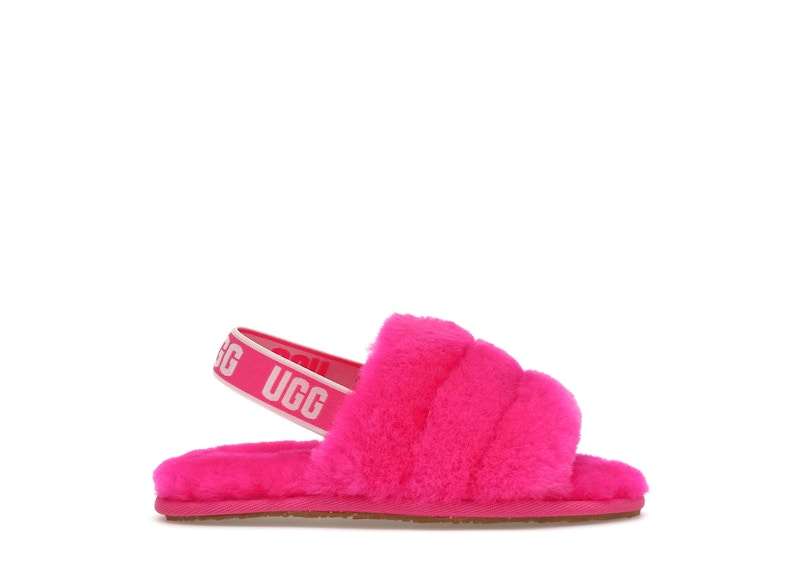 Pre-owned Ugg Fluff Yeah Slide (toddler) Sneakers In Rock Rose