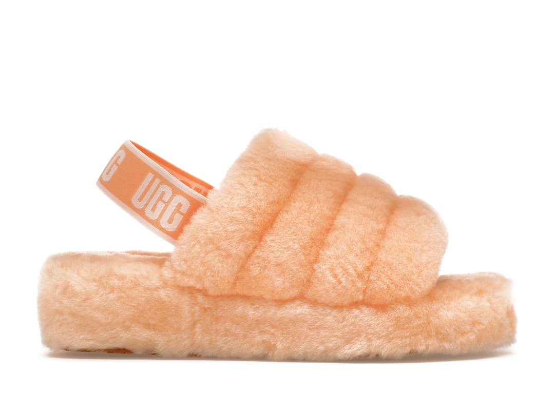 Pre-owned Ugg Fluff Yeah Slide Scallop (women's) In Scallop/pink