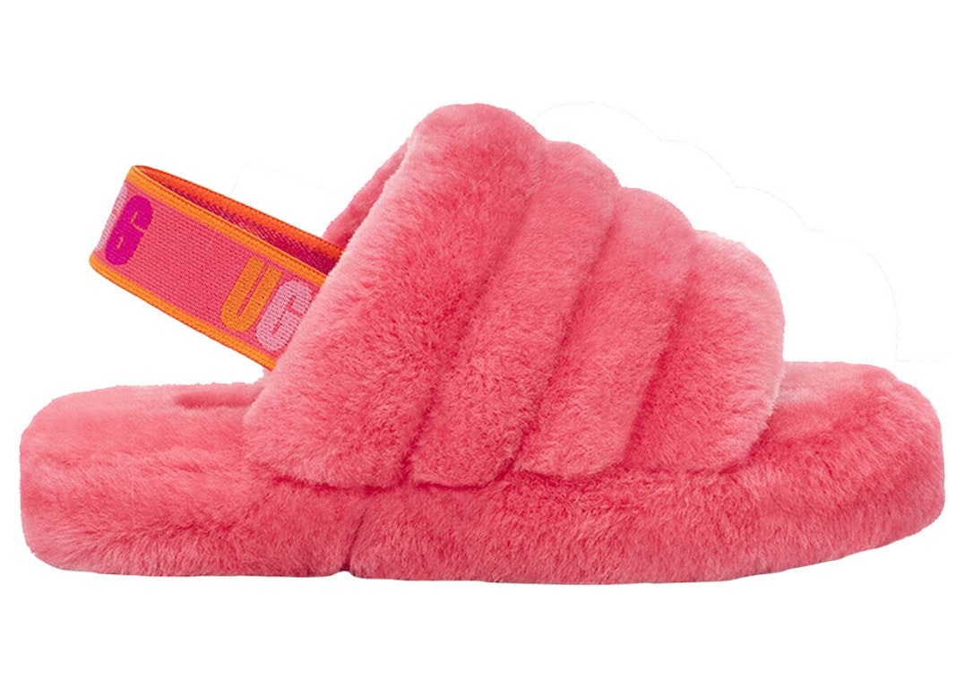 Pre-owned Ugg Fluff Yeah Slide Strawberry (kids)
