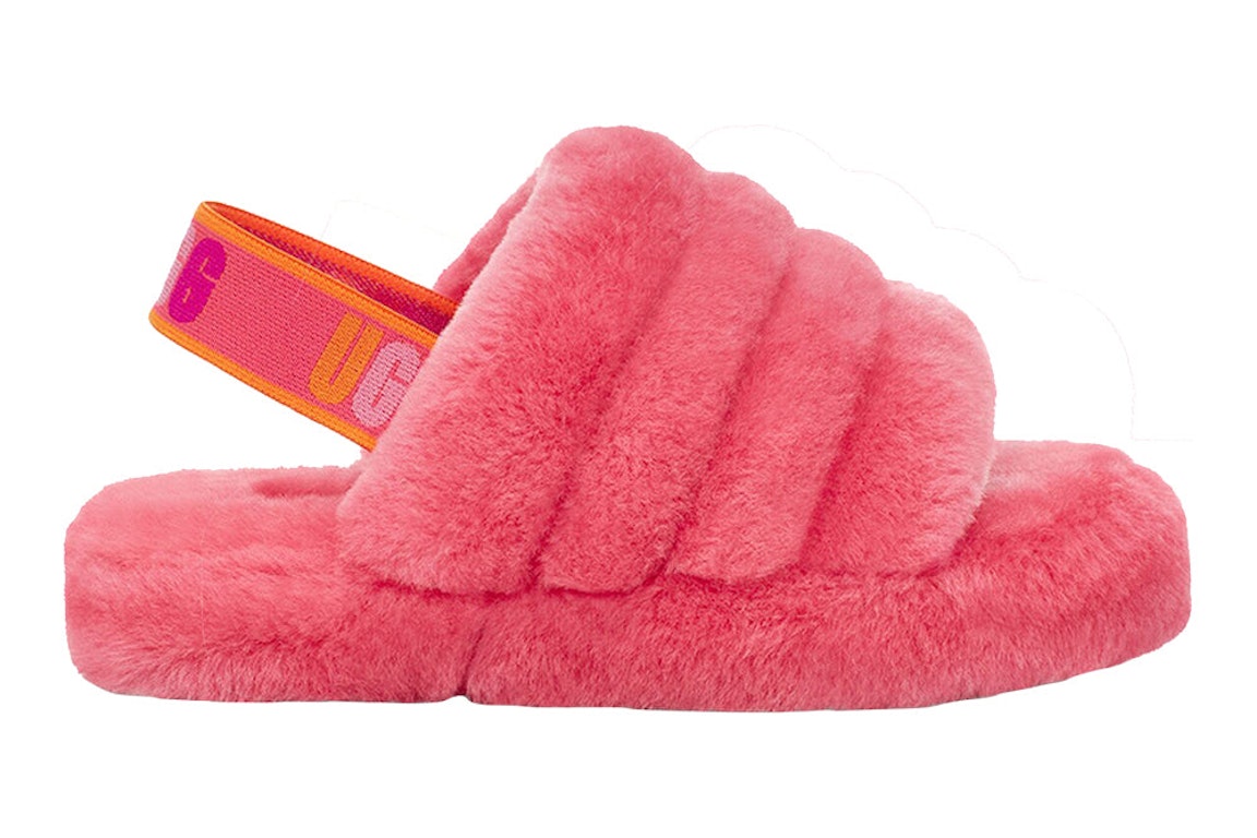Pre-owned Ugg Fluff Yeah Slide Strawberry (kids)
