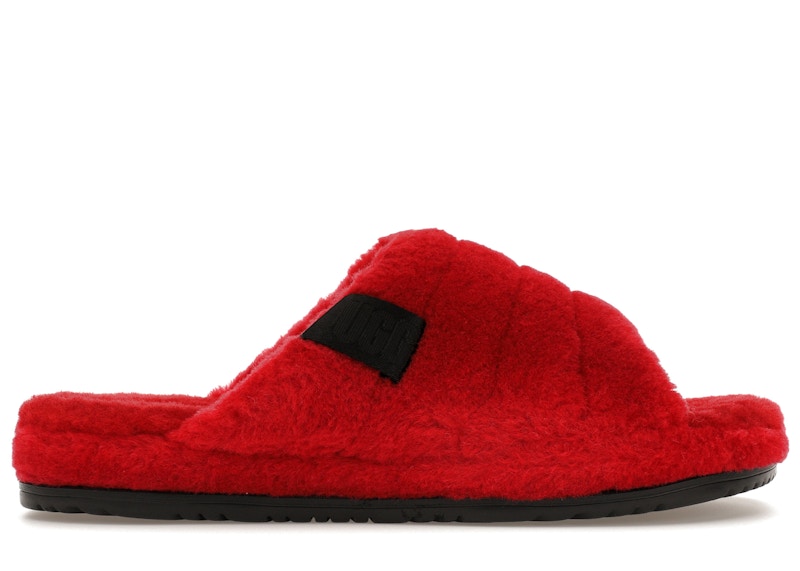 UGG Fluff You Slide Samba Red