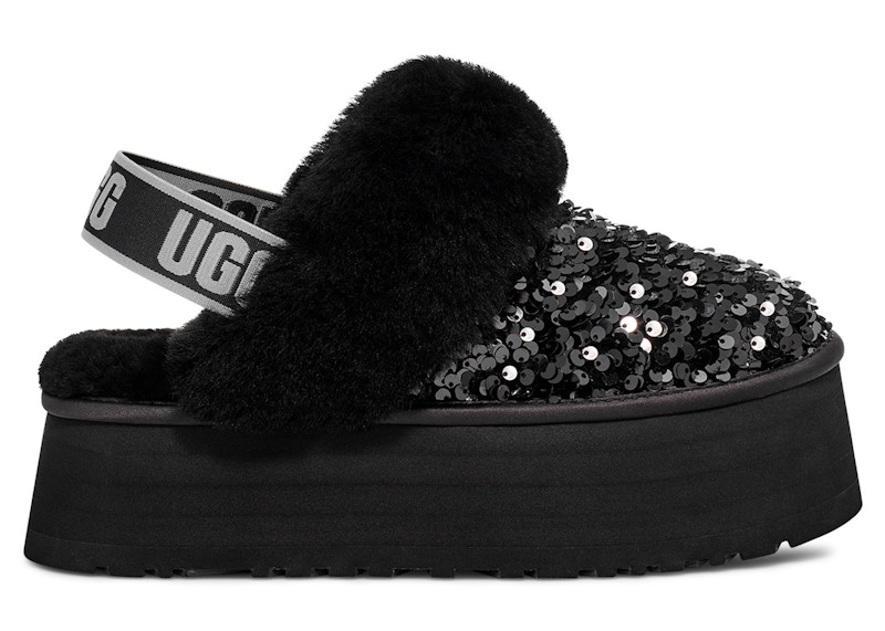 UGG Funkette Chunky Sequin Slipper Black (Women's) - 1134450