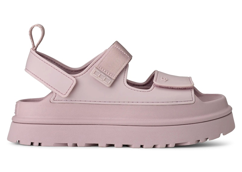 Pre-owned Ugg Goldenglow Sandal (women's) Sneakers In Bay Fog In Gray