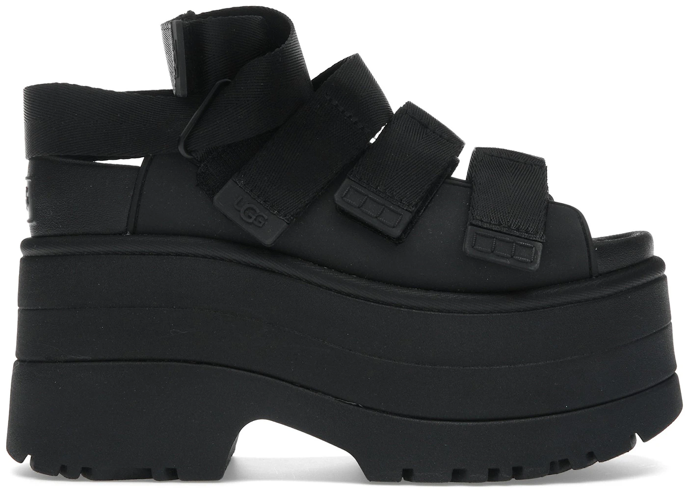 UGG GoldenRise Platform Sandals Black (Women's) - 1167431-BLK - US