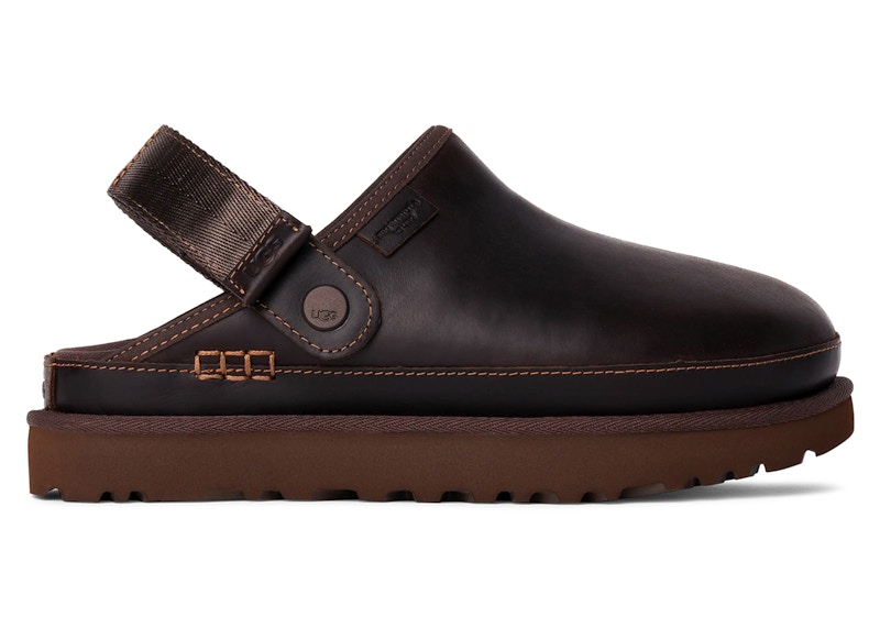 Pre-owned Ugg Goldenstar Clog Leather Regen (women's) Sneakers In Ironwood In Brown