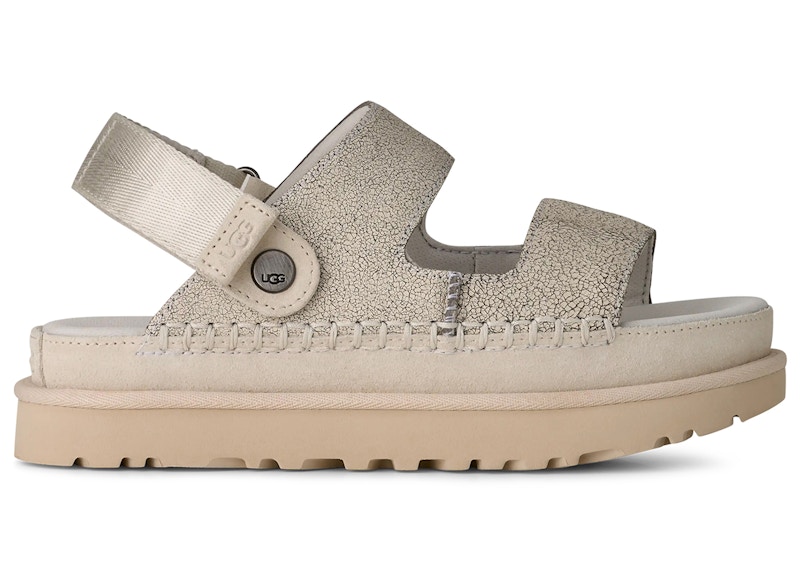 UGG Goldenstar Crackle Glide Sandal (Women's) Sneakers in Crackle White