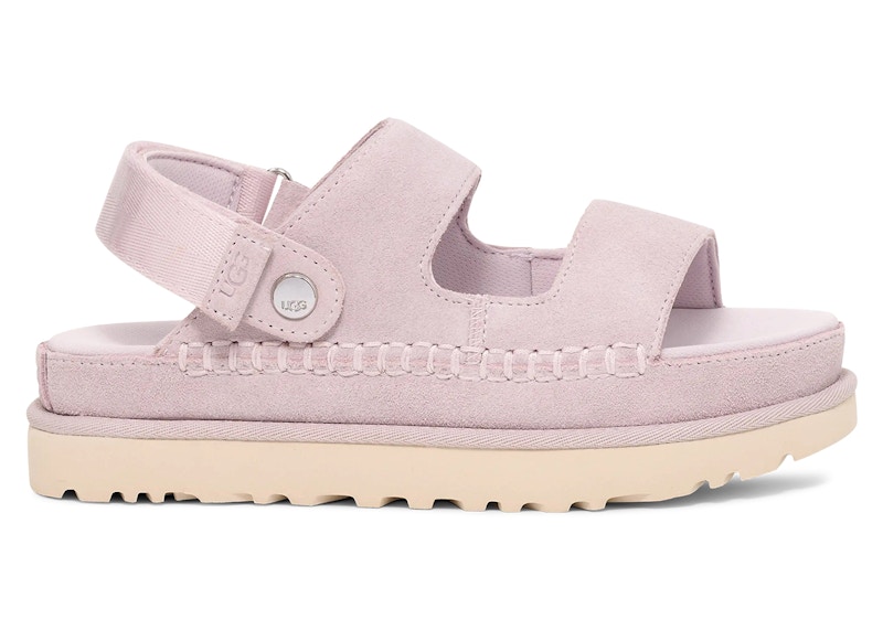 Pre-owned Ugg Goldenstar Glide Sandal (women's) Sneakers In Bay Fog In Gray