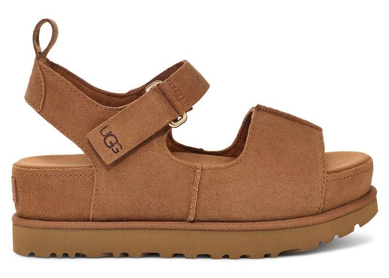 Pre-owned Ugg Goldenstar Hi Sandal (women's) Sneakers In Chestnut In Brown