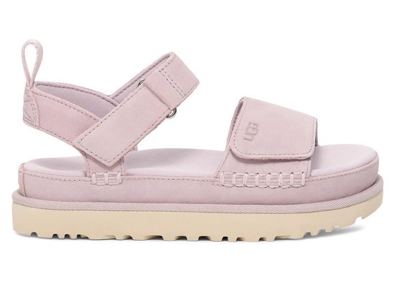 Pre-owned Ugg Goldenstar Platform Sandal (women's) Sneakers In Bay Fog In Gray