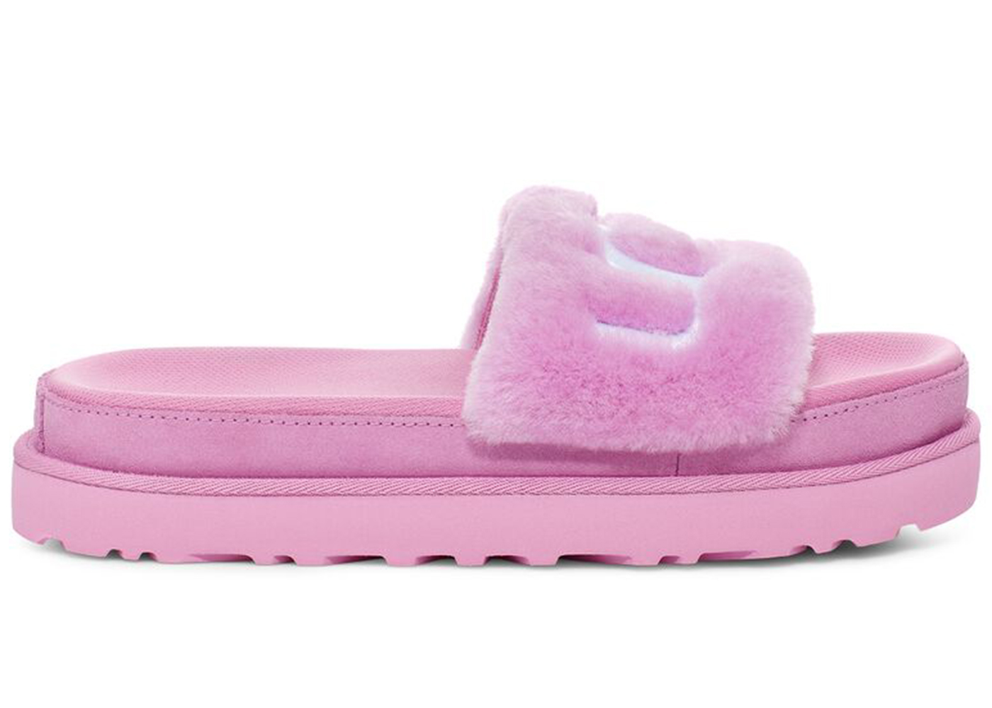 UGG Laton Fur Slide Wildflower Fluff (Women's) - 1111236-WFLF - US