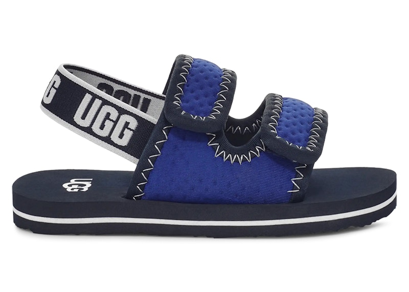 Pre-owned Ugg Lennon Slingback Sandal (toddler) Sneakers In Night Sky Blue/starry Night