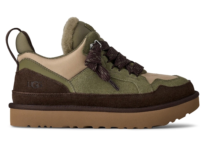 Pre-owned Ugg Men's  Lowmel Sneakers In Burnt Olive/mustard Seed